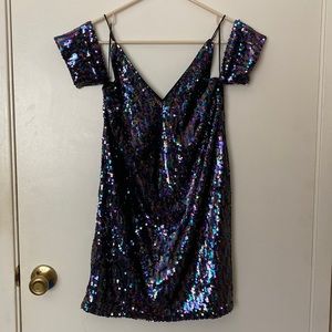 Multicolor sequin party dress